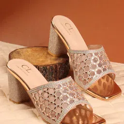 Carlton London Women Embellished Block Heels Sandals-48