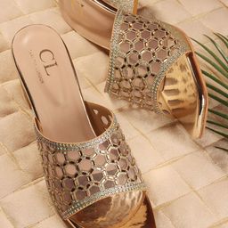 Carlton London Women Embellished Block Heel Sandals-57