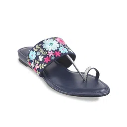 Mochi Ethnic Embellished One Toe Flats-image-54