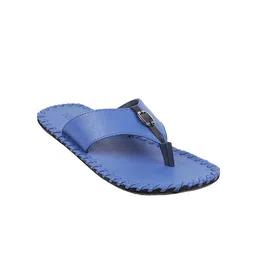 Metro Men Blue Leather Comfort Sandals-image-95