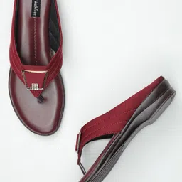 Walkfree Maroon Comfort Heels-picture-57
