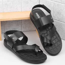 Mochi Men Ethnic Leather Comfort Sandals-image-35