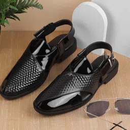 Metro Men Ethnic Leather Comfort Sandals-picture-22