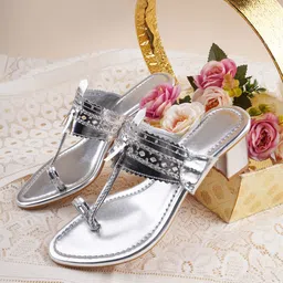 Try Me Embellished One Toe Block Heels-4