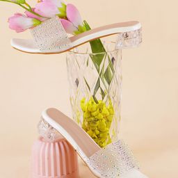 Try Me Embellished Party Block Heels-1