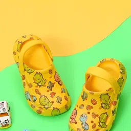 Yellow Bee Boys Printed Clogs-17