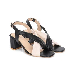 KARADDI Open Toe Block Heels With Buckles image 4