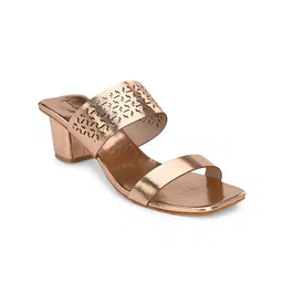 CLOG LONDON Open Toe Block Heels With Laser Cuts image 4