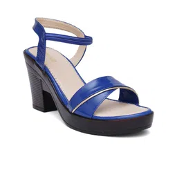 FABBHUE Open Toe Block Heels With Backstrap image 5