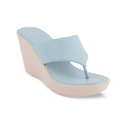 Mast & Harbour Textured Open Toe Wedge image 5