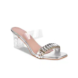 Try Me Embellished Open Toe Block Heels image 5