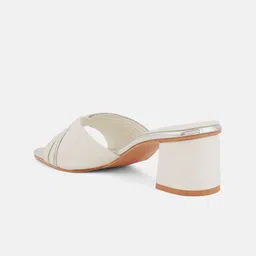 Mast & Harbour White Open Toe Block Heels image 3
