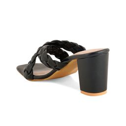 Mast & Harbour Textured Open Toe Block Heels image 2