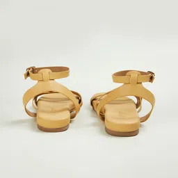 Ginger by Lifestyle Strappy Ankle Loop Open Toe Flats image 5