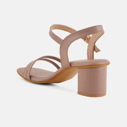 Rubeezz Open Toe Block Heels With Buckle image 5