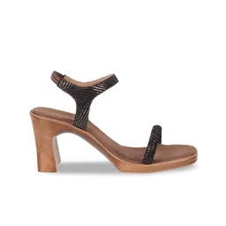 Metro Open Toe Ankle Loop Block Heels image 3