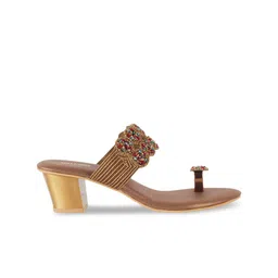WALKWAY by Metro One Toe Embellished Block Heels image 5