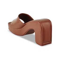 THE WHITE POLE Open Toe Open Back Platform Heels image 2