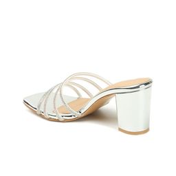 ICONICS Embellished Open Toe Block Heels image 3