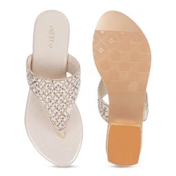 Metro Embellished Open Toe Block Heels image 4