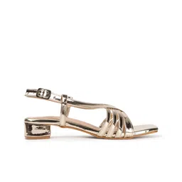 Sole Saga Cross Strap Open Toe Block Heels image 3