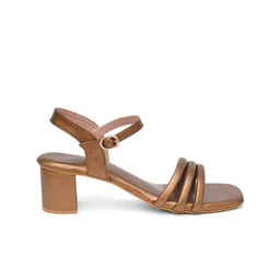 HEELSNFEELS Open Toe Block Heels With buckle image 4
