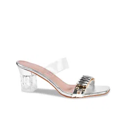 Try Me Embellished Open Toe Block Heels image 3