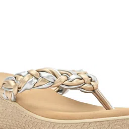 Rocia Textured Open Toe Flatform Heels image 3
