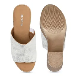 Rocia Textured Open Toe Platform Heels image 5