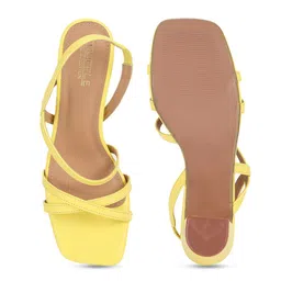 Truffle Collection Square Toe Multiple Straps Block Heels image 3
