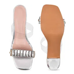 Try Me Embellished Open Toe Block Heels image 2