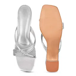 Try Me Knotted Open Toe Block Heels image 5