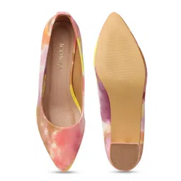ICONICS Pointed Toe Printed Block Pumps image 2