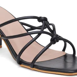 ZENVO Strapy Open Toe Block Heels image 5
