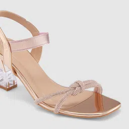 Sole To Soul Embellished Open Toe Block Heels image 3