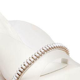 pelle albero Embellished Open Toe Block Heels image 4