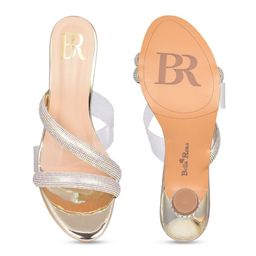 Bella Rosa Embellished Open Toe Block Heels image 3