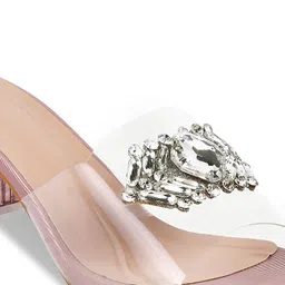 Try Me Embellished Open Toe Block Heels image 5