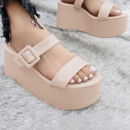 Shoetopia Girls Open Toe Flatform Heels-49