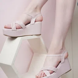 Mast & Harbour Open Toe Wedge Heels-14