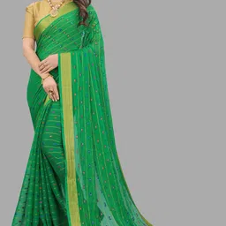 Rhey Striped Woven Design Zari Pure Chiffon Saree-picture-18