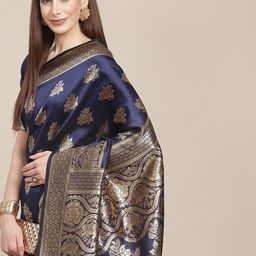 Varanga Blue & Golden Woven Design Banarasi Saree-picture-34
