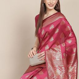 Varanga Pink & Golden Woven Design Banarasi Saree-picture-27