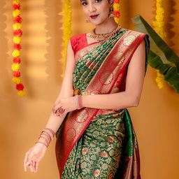 AVANTIKA FASHION Woven Design Zari Banarasi Saree-picture-32