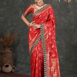 SAMAH Woven Design Zari Banarasi Saree-image-71