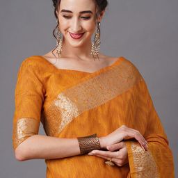 Mitera Zar Woven Banarasi Saree-image-50