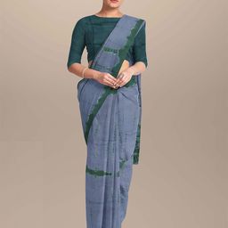 JAIPURI BLOCK PRINT Tie And Dyed Pure Cotton Saree-image-77
