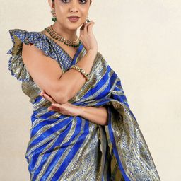 Subham Floral Silk Blend Leheriya Saree-image-86