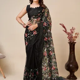 VAIRAGEE Floral Embroidered Saree-picture-14