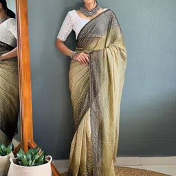 Mitera Striped Ready to Wear Saree-image-27